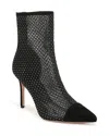 Veronica Beard Lisa Cap Toe Mesh Booties 95mm Black Diamond In Black