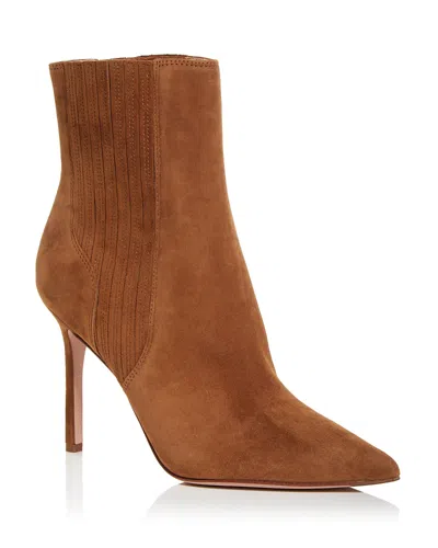 Veronica Beard Women's Lisa High Heel Booties In Chestnut