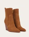 Veronica Beard Logan Suede Zip Ankle Booties In Brown