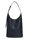 Veronica Beard Large Loop Leather Shoulder Bag In Blue