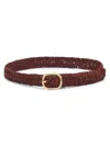 Veronica Beard Raffia Loop Belt In Blue