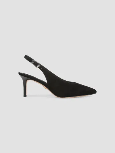 Veronica Beard 70mm Luciana Suede Slingback Pumps In Black