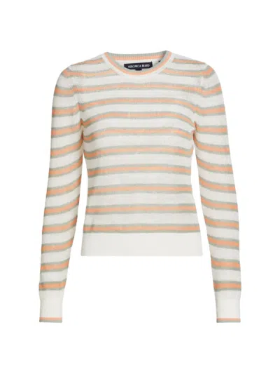Veronica Beard Women's Magellen Striped Linen-blend Sweater