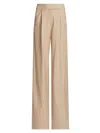 Veronica Beard Marbeau High Waist Wide Leg Pants In Brown