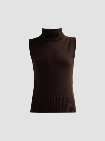 Veronica Beard Mazzy Cashmere Pullover Espresso In Brown