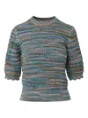 Veronica Beard Merivale Half-sleeve Sweater In Multi