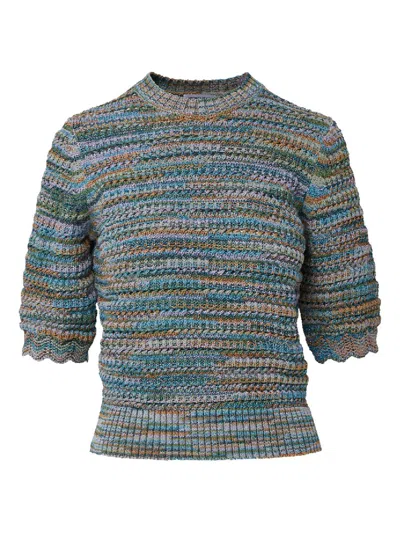VERONICA BEARD WOMEN'S MERIVALE METALLIC COTTON-BLEND SWEATER