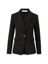 Veronica Beard Miller Stretch Crepe Dickey Jacket In Black