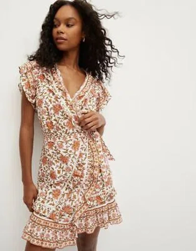 Pre-owned Veronica Beard Women's Multi Mikhail Floral Block-print Dress, 2 In Multicolor