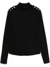 Veronica Beard Nate Top With Buttons In Black