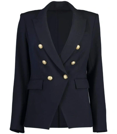 Veronica Beard Women's Navy Blue Dickey Classic Double Breasted Jacket Blazer