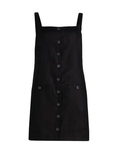 Veronica Beard Women's Nico Linen Minidress In Black