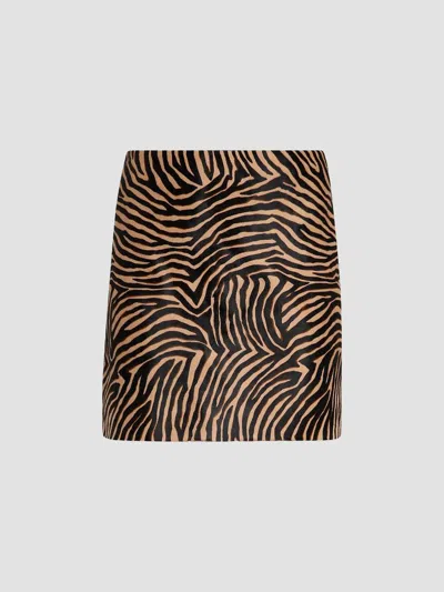 Veronica Beard Women's Ohemia Calf Hair Mini Skirt In Multi