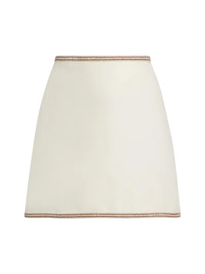 Veronica Beard Women's Ohemia Cotton-blend A-line Miniskirt In White