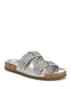 Veronica Beard Paige Slide Sandal In Silver/nat