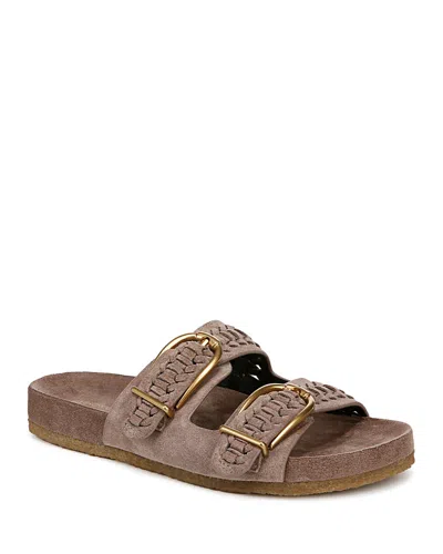 Veronica Beard Paige Buckled Sandals In Taupe