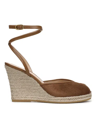 Veronica Beard Pasina Wedge Espadrilles Chestnut In Brown
