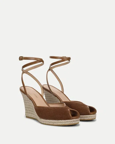 Veronica Beard Women's Pasina Suede Espadrille In Chestnut In Brown