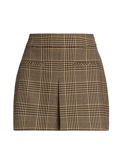 Veronica Beard Women's Pavaline Check Miniskirt In Brown