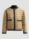 Veronica Beard Pearson Dickey Down Jacket In Desert Taupe Black
