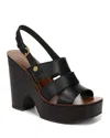 Veronica Beard Peony Slingback Platform Sandal In Black