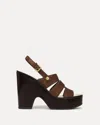 Veronica Beard Women's Peony Suede Platform Sandal In Cedar