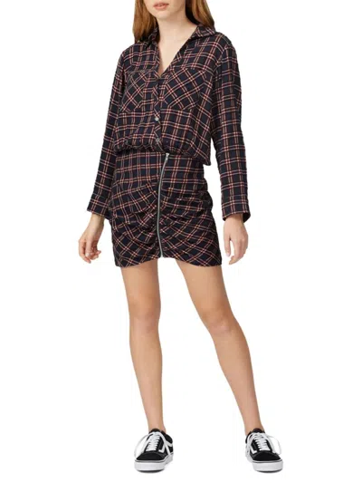 Veronica Beard Women's Plaid Blouson Dress In Blue