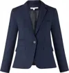 Veronica Beard Howard Single-breasted Belted Cotton Blazer In Blue