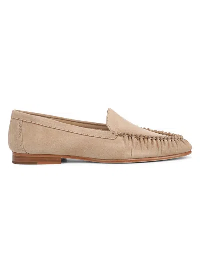 VERONICA BEARD WOMEN'S PRILLA 25MM MOC-TOE SUEDE LOAFERS