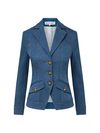 VERONICA BEARD WOMEN'S RANDY DICKEY COTTON-BLEND DENIM JACKET