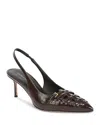 Veronica Beard Rashida Slingback Pointed Toe Pump In Brown