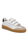 Veronica Beard Reagan Velcro Sneaker White Leopard In Lily/leopard
