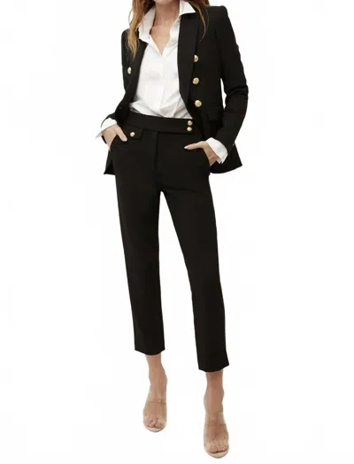 Veronica Beard Women's Renzo Crop Cotton Blend Trousers Pants In Black