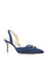 Veronica Beard Roxy Slingback Pointed Toe Pump In Mountain Blue