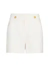 Veronica Beard Women's Runo Linen-blend Shorts In White