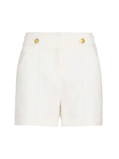 Veronica Beard Women's Runo Linen-blend Shorts In White