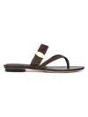Veronica Beard Women's Salva Dash Leather Sandals In Brown