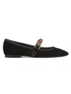 Veronica Beard Selene Charms Pointed Toe Flat In Black