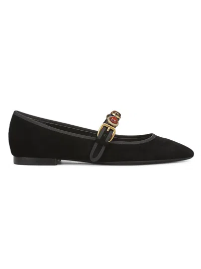 Veronica Beard Selene Charms Suede Ballerina Flats In Multi