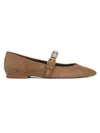 Veronica Beard Selene Charms Suede Ballerina Flats In Multi