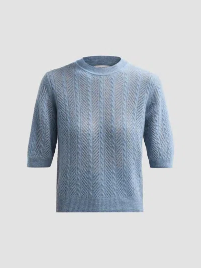 Veronica Beard Women's Shana Cable-knit Crewneck Sweater In Blue