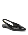 Veronica Beard Shina Slingback Pointed Toe Flat In Black