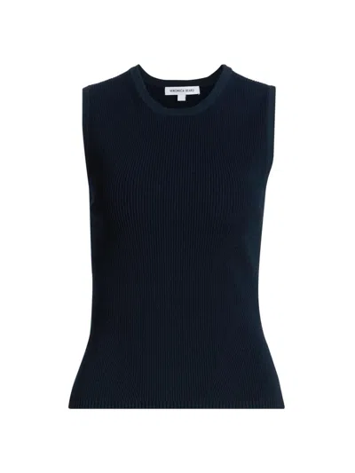 Veronica Beard Women's Sid Rib-knit Crewneck Tank In Blue