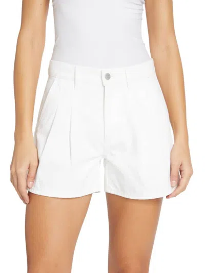 Veronica Beard Babies' Women's Simpson Pleated Denim Shorts In White