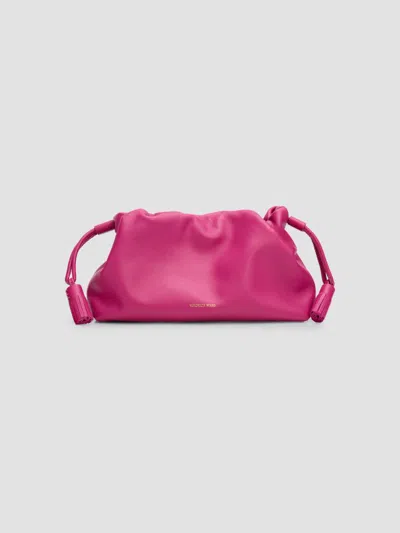Veronica Beard Women's Small Leather Clutch In Berry