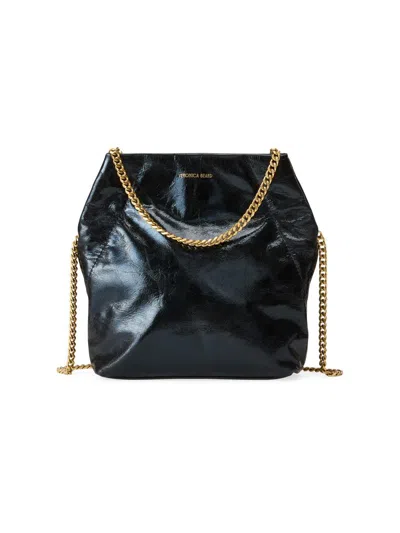 Veronica Beard Women's Small Slouch Leather Shoulder Bag In Black