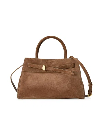 Veronica Beard Women's Small  Suede Top Handle Dash Bag In Brown