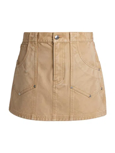 Veronica Beard Women's Stelene Denim Miniskirt In Brown