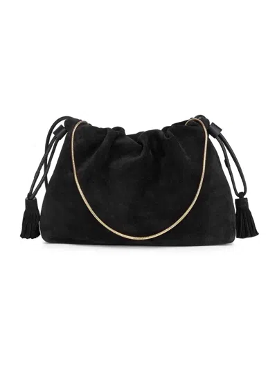 Veronica Beard Women's Suede Shoulder Bag In Black