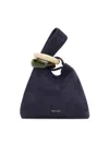 Veronica Beard Suede Swing Top Handle Bag In Blue